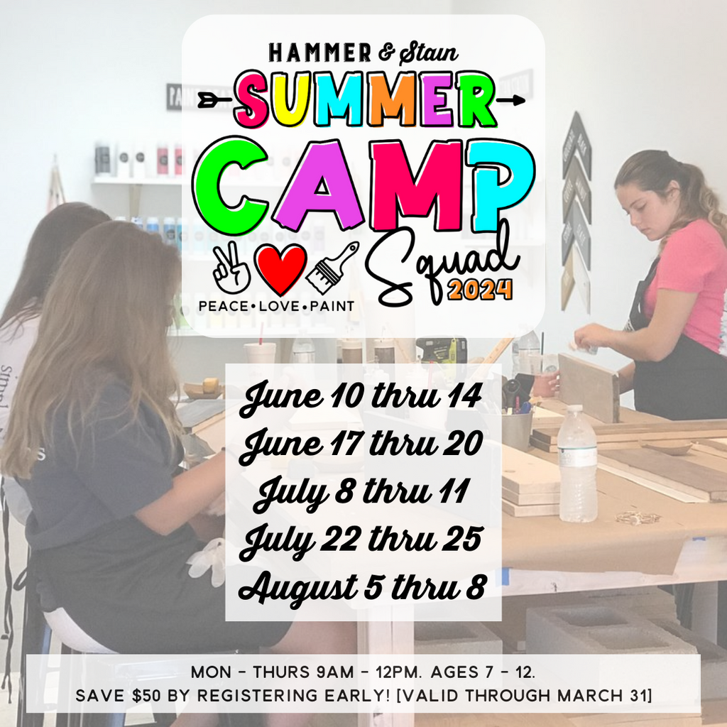 Kids Summer Camp 2024 Hammer & Stain Yadkin Valley & Triad