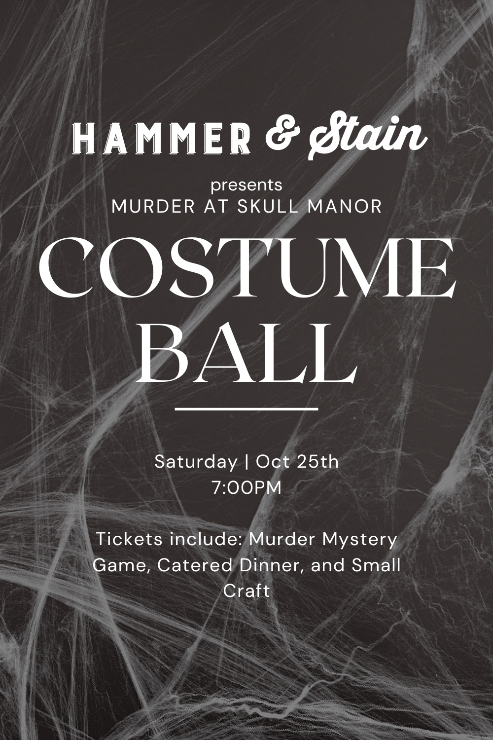 10/25/2025 (7:00PM) Murder at Skull Manor Costume Ball - Murder Mystery [SATURDAY]