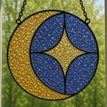 Framed Ghost faux stained glass design