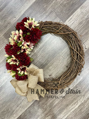 10/16/2025 (7PM) Fall Floral Door Hanger [THURSDAY]