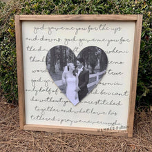 'Made to Order' Photo Heart Framed Sign
