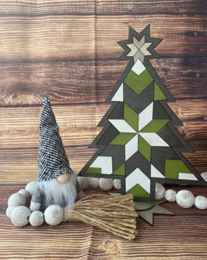 'Hammer at Home' Christmas Tree Barn Quilt
