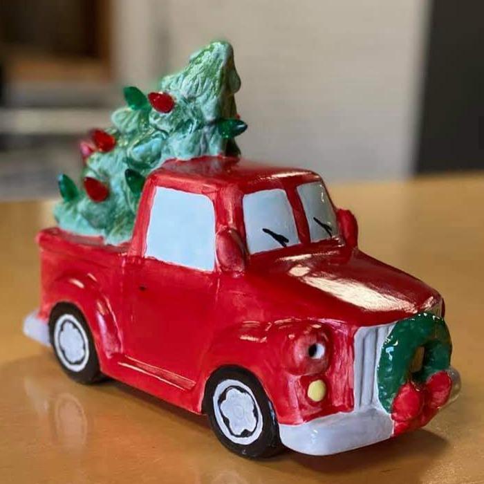'Hammer at Home' Vintage Ceramic Truck w/ Tree Kit